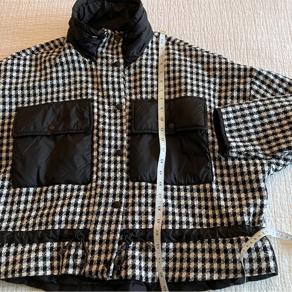 EUC Zara black/white check oversized jacket - Picture 10 of 10